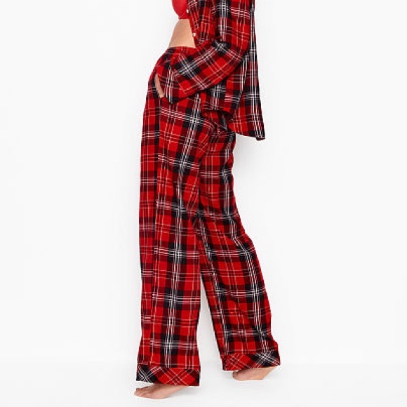 Victoria’s Secret flannel red plaid pajamas set - Picture 3 of 6